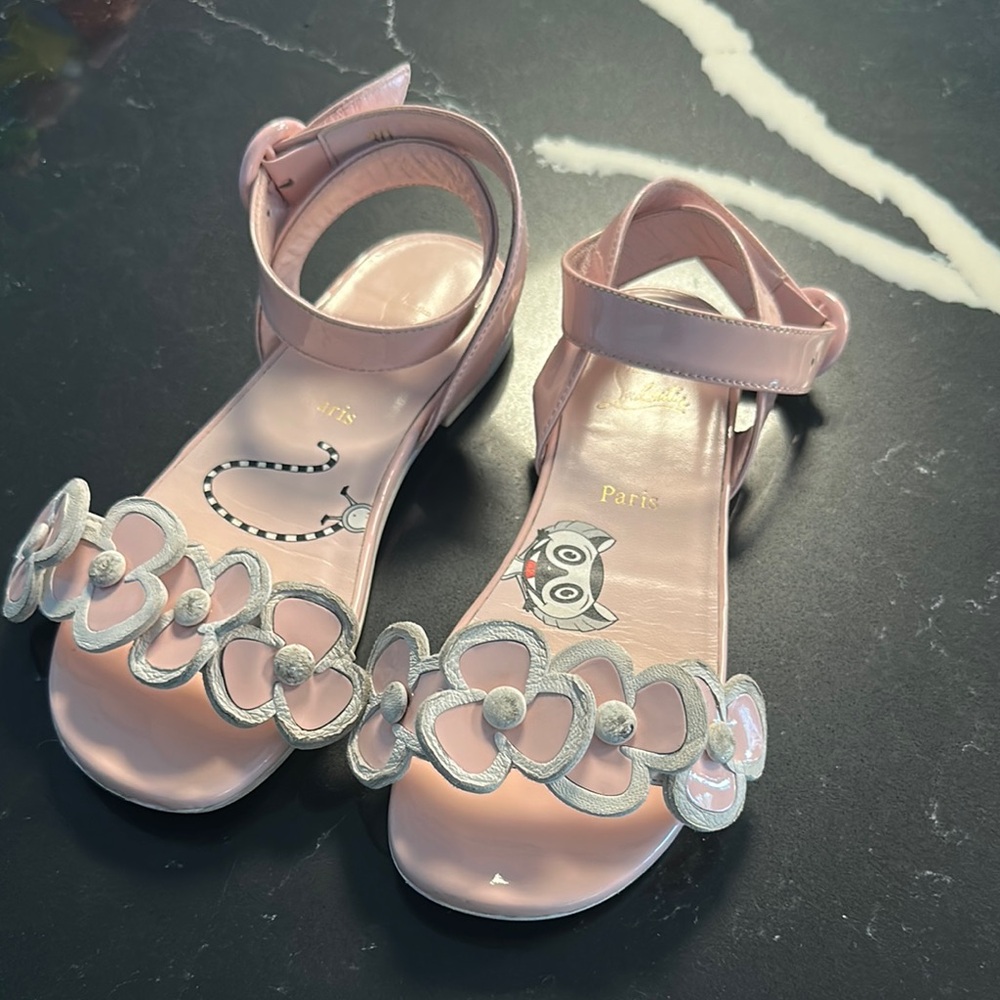 Christian Louboutin Pink Floral Sandals